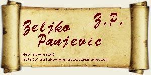 Željko Panjević vizit kartica